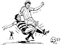 Example of a tackle from behind considered as Serious Foul Play - Dismissal - Red card.