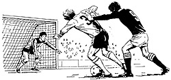 Penal offence - pushing an opponent.